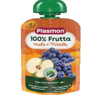 Пл.зак.Plasmon от ябълка с боровинка 100гр