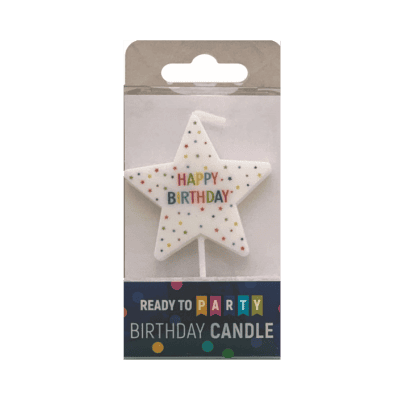 Свещ за рожден ден-звезда-4.8см-1бр