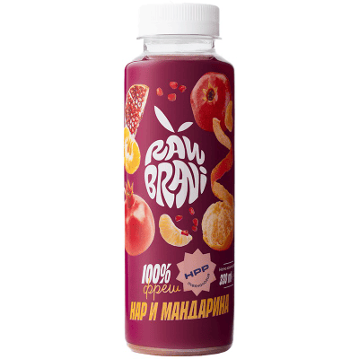 Сок Raw Brani нар и мандарина 330мл