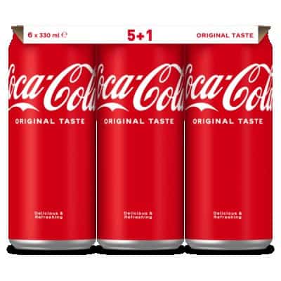 Coca Cola кен 330мл 5+1