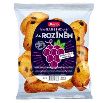 Сухари със стафиди  марио 250гр