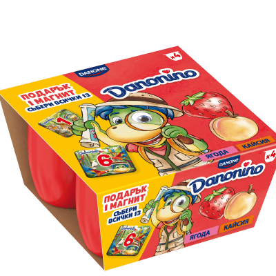 Danonino Ягода/Кайсия 4х50гр