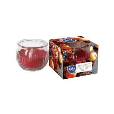 Свещ в чаша Ябълка/Канела