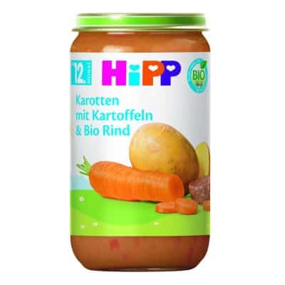 Био пюре hipp зел.микс/говеждо 250гр