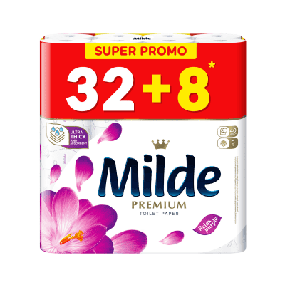 Тоалетна хартия Milde Premium по 32+8 броя