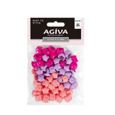 Мъниста за коса agiva pro лилави 1см 50бр