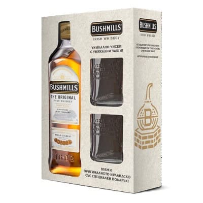 Уиски Bushmills 700мл + 2 чаши ниски