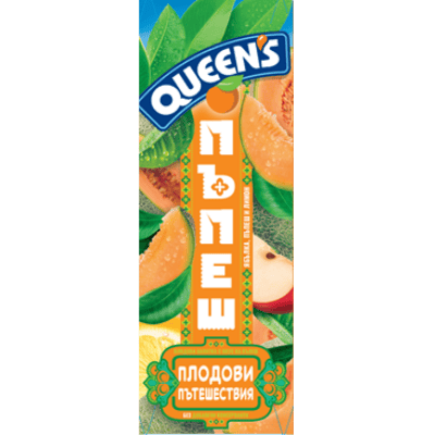 Плодова напитка Queen`s яб/пъпеш/лимон 1л