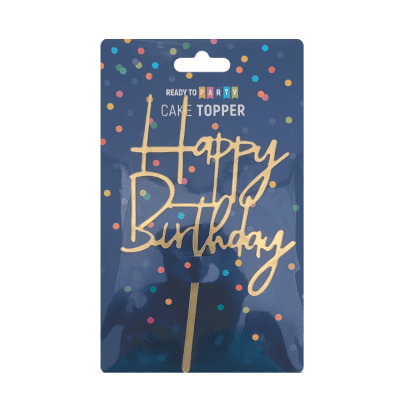 Топер за торта-злато-10х12см-1бр