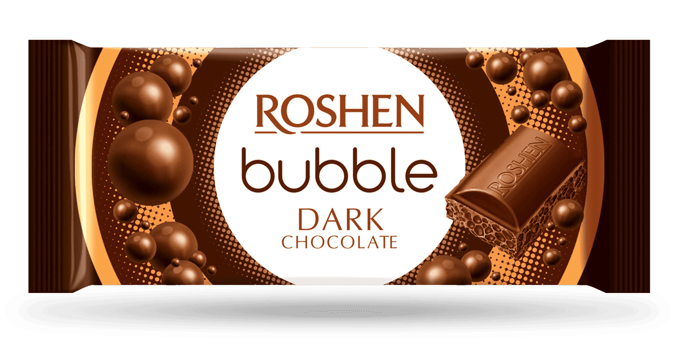 Аеро тъмен шоколад Roshen Bubble 80 гр