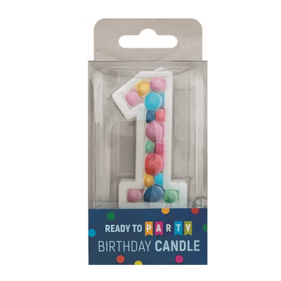 Свещ за рожден ден-1-двулицева-7.6см-1бр