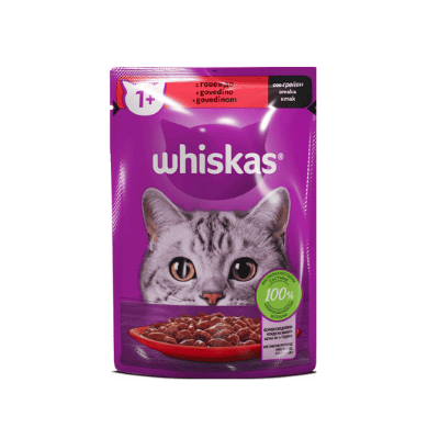Храна Whiskas Говеждо в сос Грейви 85 гр