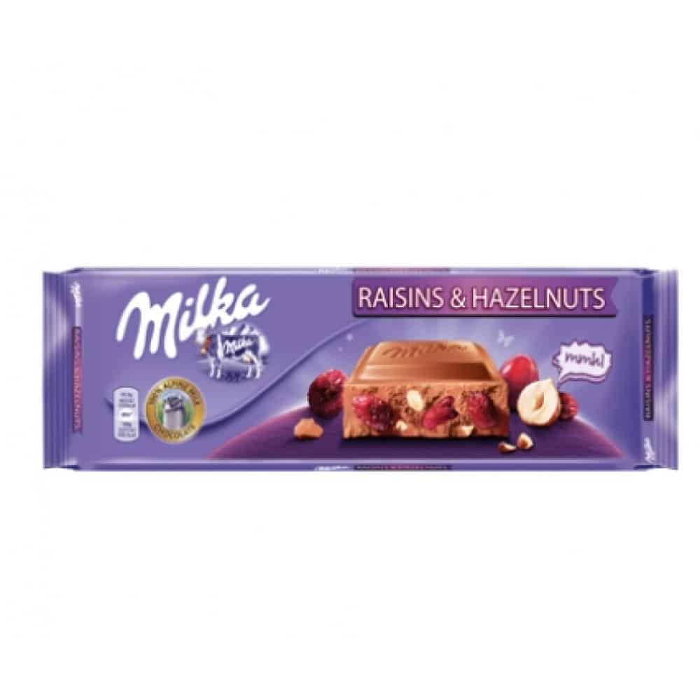 Шоколад Milka Лешник и Стафиди 270гр