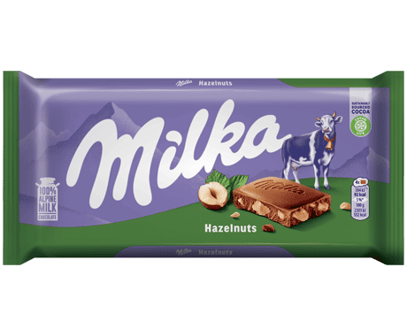 Шоколад Milka с парченца лешници 100гр