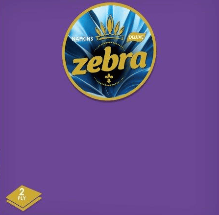 Лилави салфетки Zebra Gold 35бр