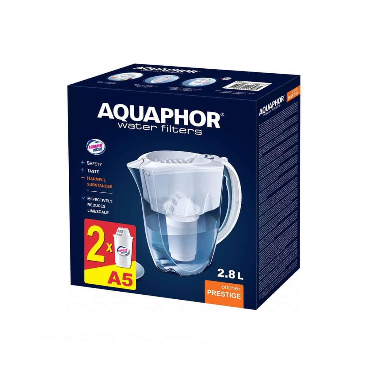 Кана за филтриране на вода Aquaphor Престиж 2.8 л. + 2 филтъра А5 