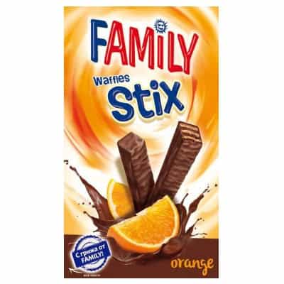 Вафли Family Stix Портокал 155гр
