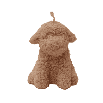 Свещ куче от рози