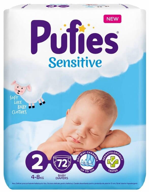 Пелени Pufies Sensitive Мини 72бр