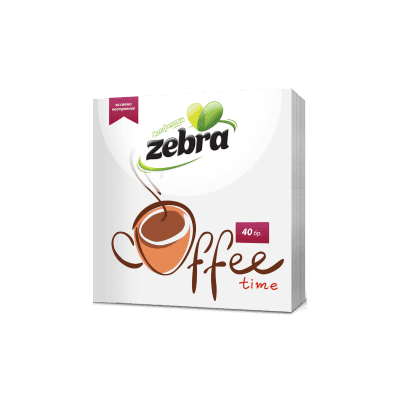 Салфетки Zebra с декорация 28X28 40 бр.