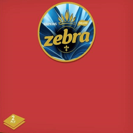 Червени салфетки Zebra Gold 35бр