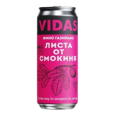 Газ. напитка Vidas с листа от смок. 0.25 л