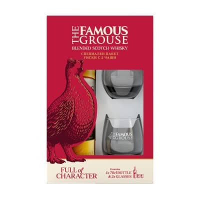 Уиски The Famous Grouse 0.7л + 2 чаши