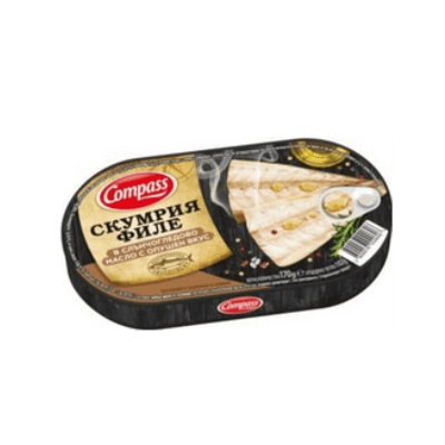Скумрия филе Компас със опушен вкус 170гр