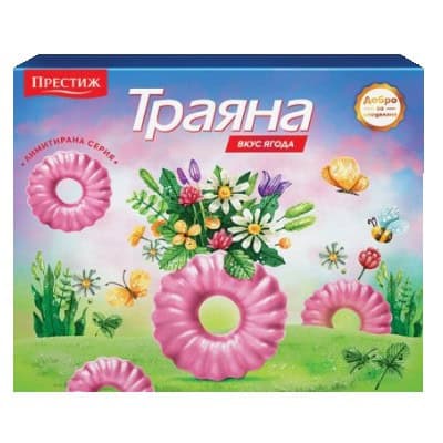 Бисквити Траяна Макси, вкус на ягода 237гр