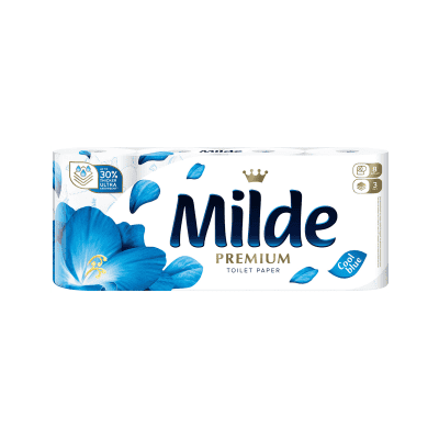 Тоалетна хартия Milde Cool Blue 3пл/8бр