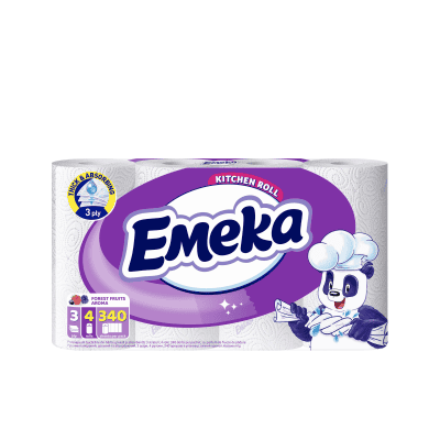 Кухненска хартия Emeka Горски плод 3пл/4бр
