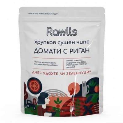 Сушен чипс Rawlls   домати с риган 30гр