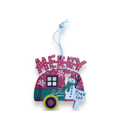 Коледна висулка, дърво, 10-12 см