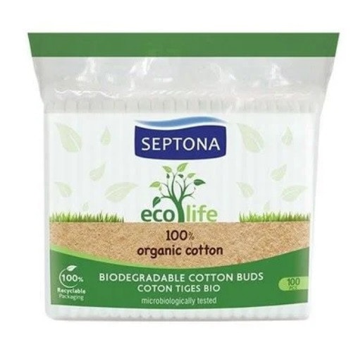 Клеч.за уши Septona биораз. Eco Life 100бр