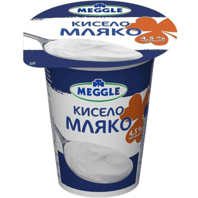 Кисело мляко Meggle 4,5%, 400 гр.