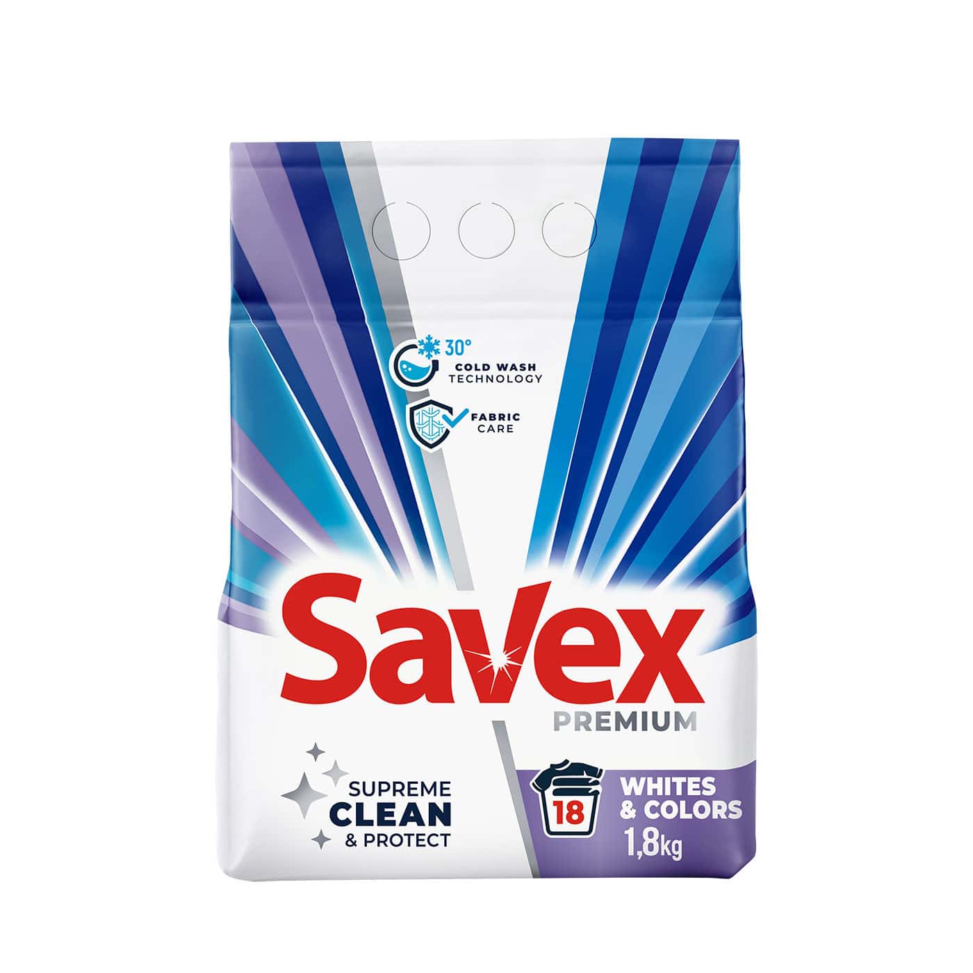 Прах за пране Savex Whites & Colors 1.8кг