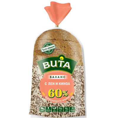Хляб Вита Баланс с киноа и лен 450гр