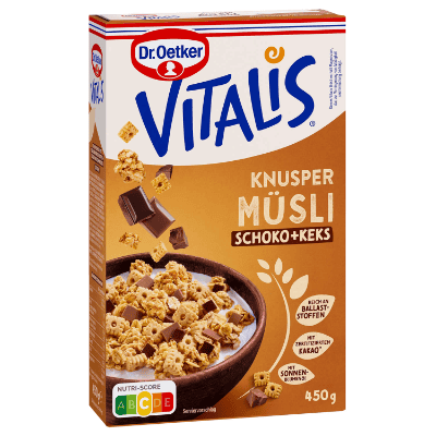 Мюсли Vitalis шоколад и бисквити 450гр