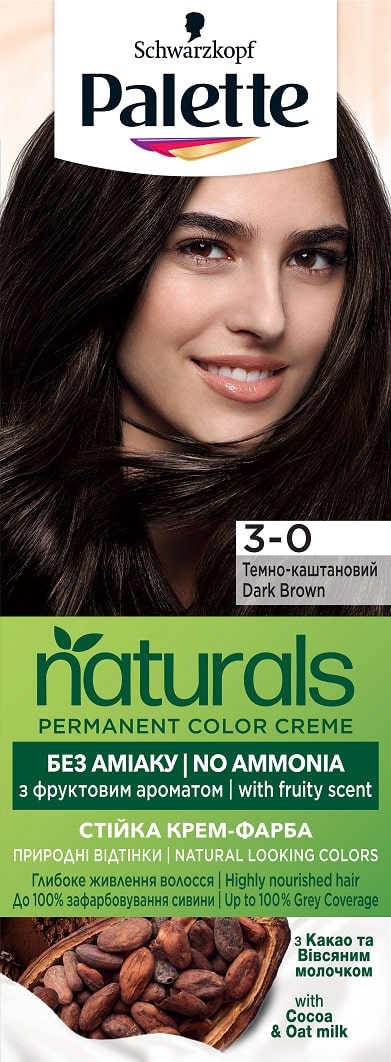 Боя за коса Palette Naturals 3-0 Т. Кафяв