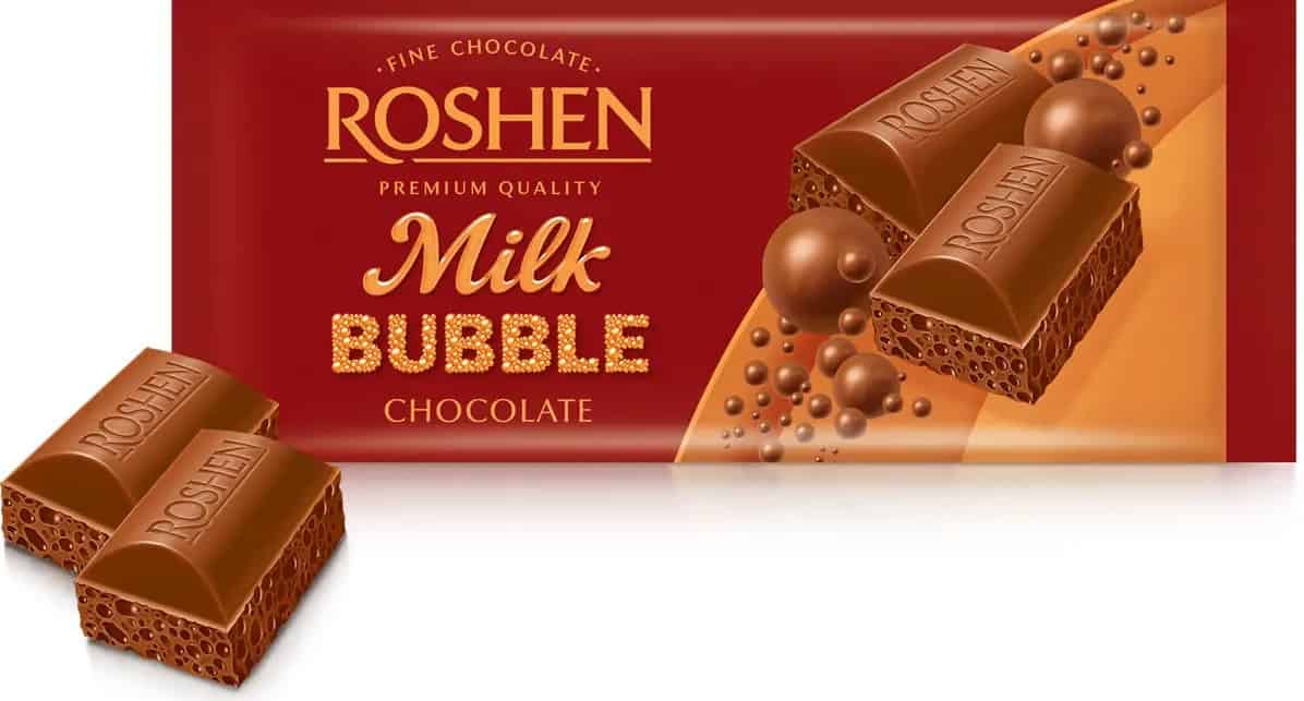 Шоколад Roshen Milk Buble 80 гр ᐉ Бързо и лесно онлайн - BulMag