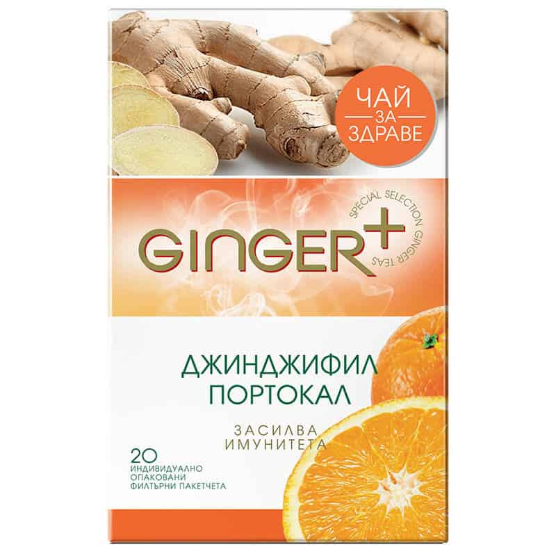 Чай Ginger+ с джинджифил и портокал 30гр