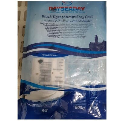 Замр.чистени крал.скариди с опашка 800гр