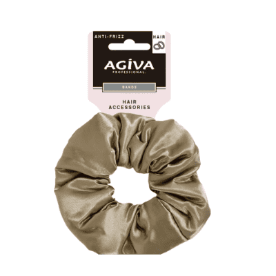 Ластик скрънчи agiva pro сатен беж.13см