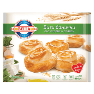 Банички Bella със спанак и сирене 8х60гр