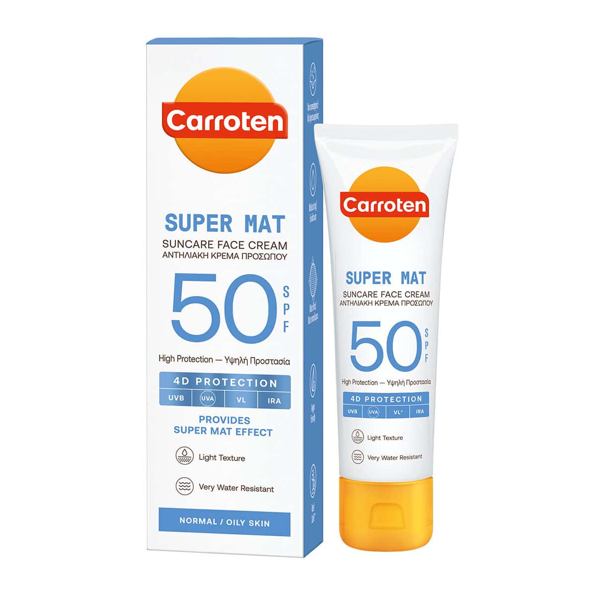 Слънцезащитен крем Carroten мат.SPF50 50мл