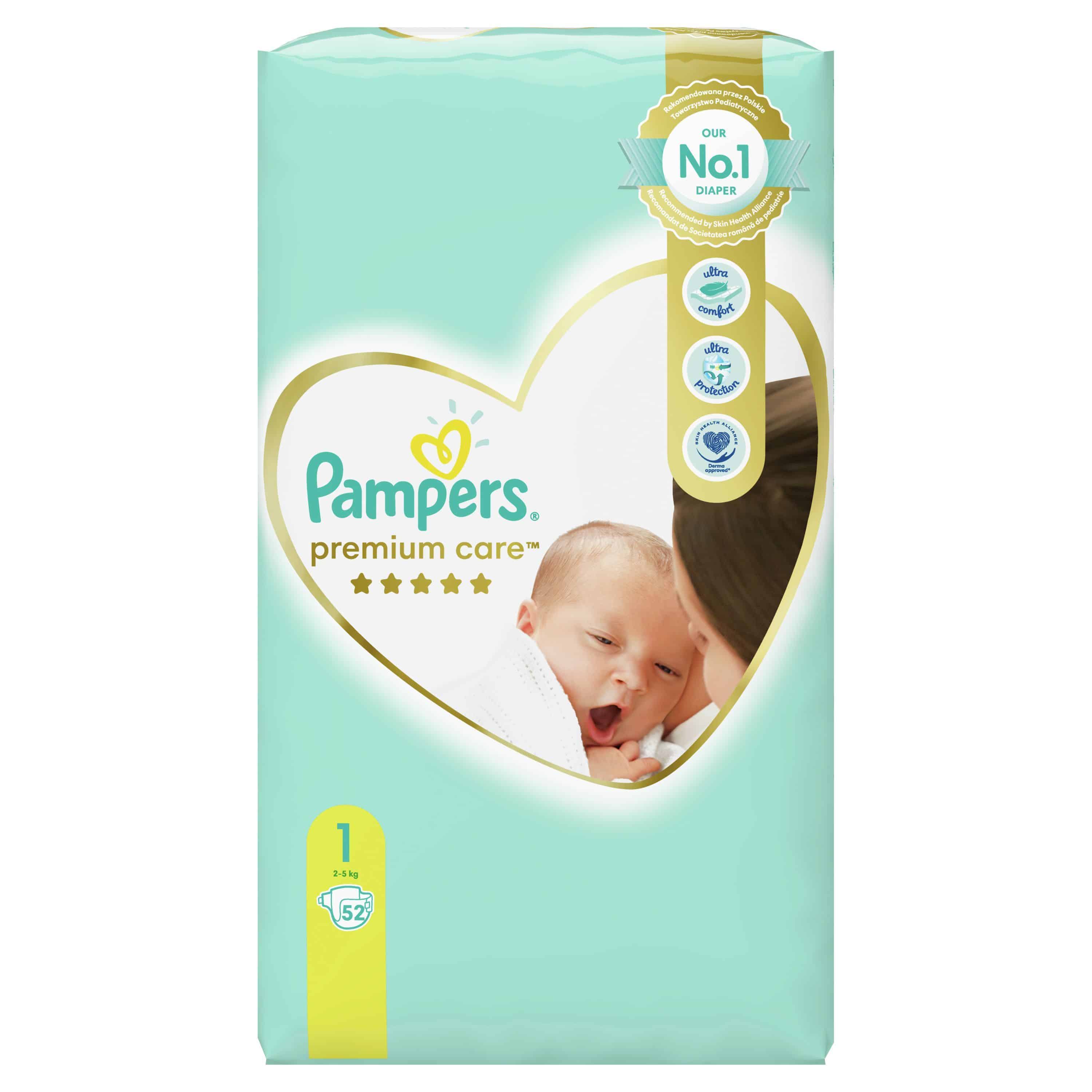 Пелени Pampers Prem. Care VP S1 50 бр