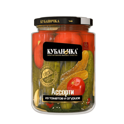 Асорти домати и краставици 720гр