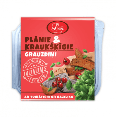 Хрупкави гренки с домати и босилек 100гр