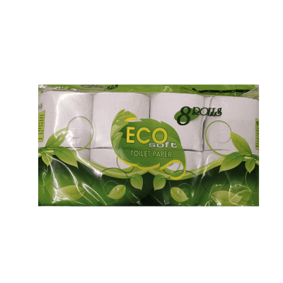 Тоал.хартия Eco Soft бяла 2пл/8бр
