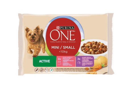 Храна purina one mini ave говеждо 4х85гр